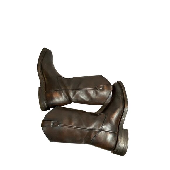 Vtg. Mason Boot Brown Leather Cowboy Boots Rugged Western Style Mens Sz 8.5 D - Picture 4 of 9